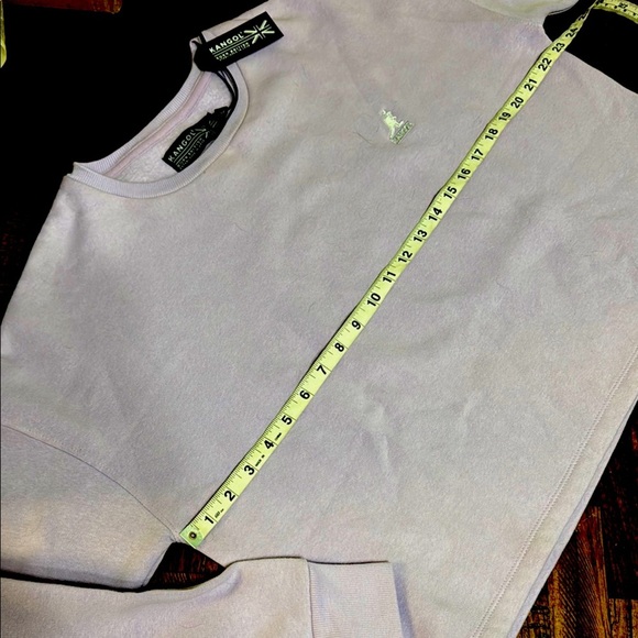 Kangol Lavender Sweatshirt cropped trendy XL Retro brand popular in the 80s 90s - Picture 2 of 10